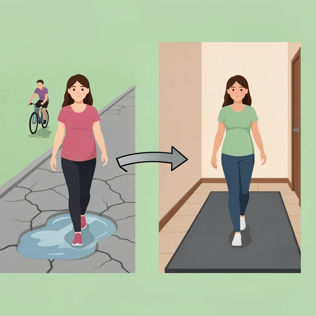 Indoor Walking Pad Advantages for Pregnant Women Comparison of outdoor walking hazards and indoor walking pad safety for pregnancy
