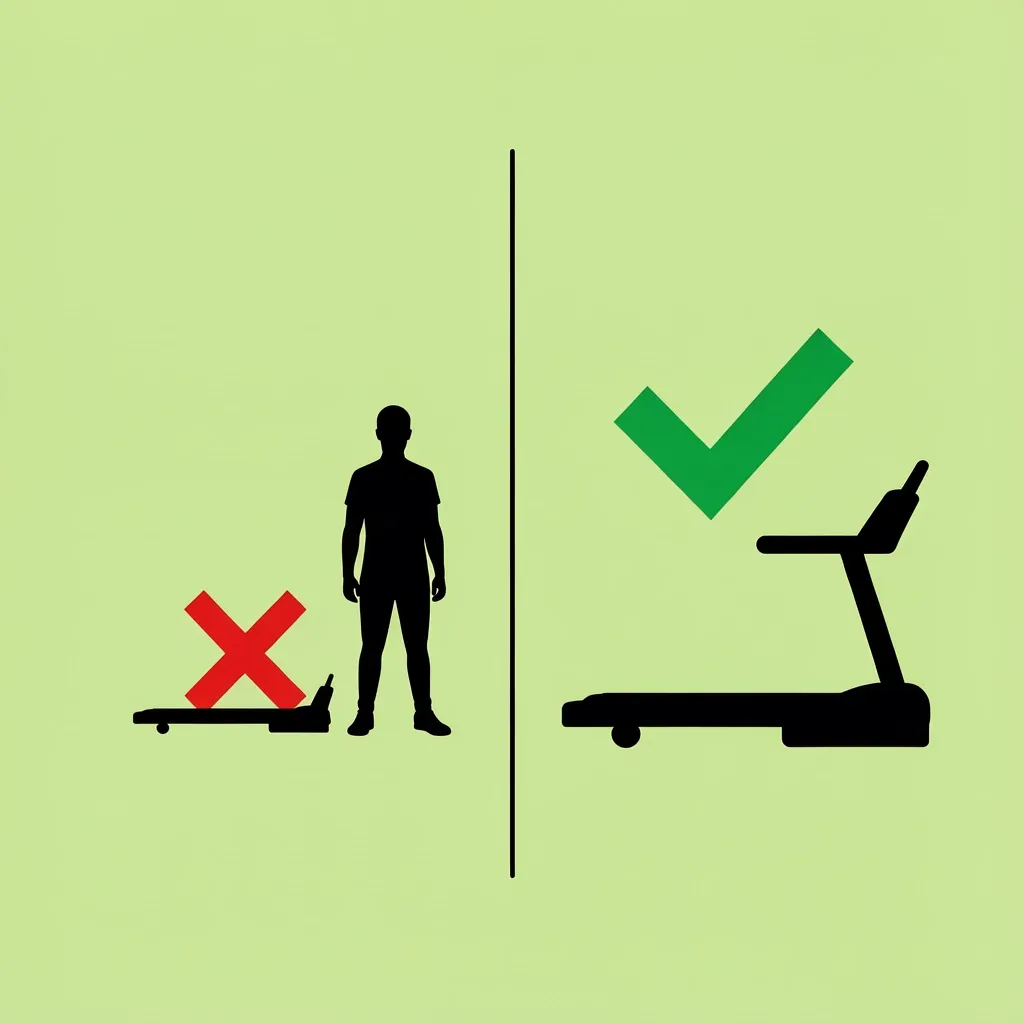 WalkingPad Buyer Decision Guide Two silhouettes of people next to treadmills with checkmark and X icons