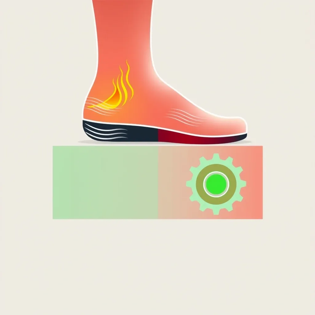 Belt Friction Sock vs Shoe Vector illustration comparing friction on walking pad belt between sock and shoe, showing motor strain from sock use.